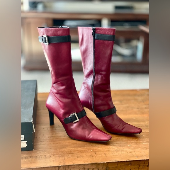 Red Leather Italian Boots - Female Deadpool - Picture 3 of 6